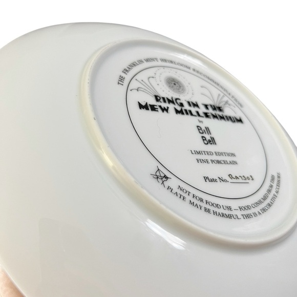 Franklin Mint Heirloom Bill Bell Ring In The Mew Millennium Collector Plate - Picture 10 of 12